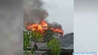 Gedung walet di Desa Pelangsian terbakar disambar petir