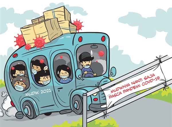 ILUSTRASI-MUDIK-FAISAL Ratusan kendaraan terpaksa putar balik