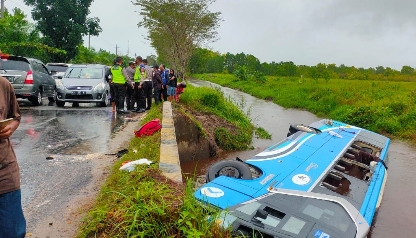Kecelakaan Bus di Palangka Raya