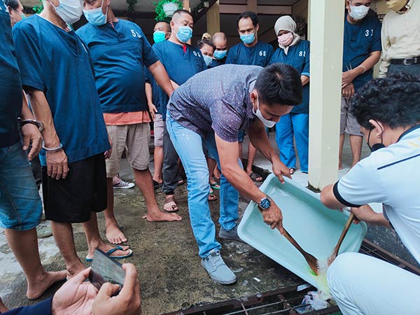 barang bukti sabu di Mapolres Kotim
