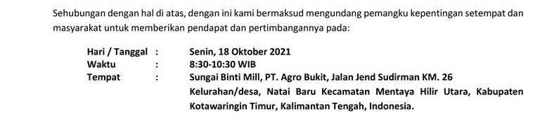 (CDM) OLEH PT AGRO BUKIT