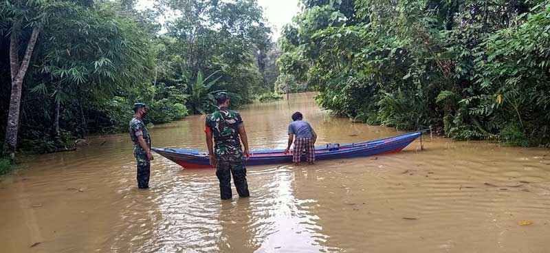 Air Sungai Meluap Tiga Desa di Batara Terendam