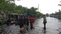 Banjir yang melanda Kabupaten Pulang Pisau dan merendam Jalan Trans Kalimantan mulai berangsur surut