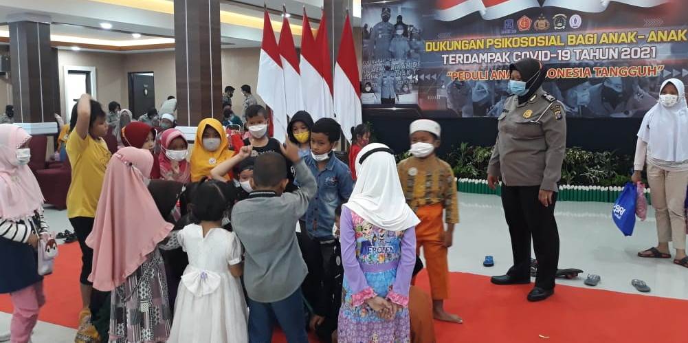 pandemi,Anak-Anak Terdampak Covid-19 Dihibur