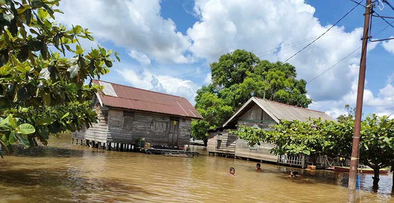 Pangkut,Banjir di kotawaringin barat