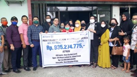 Kalteng,Allianz Bayar Klaim Sebesar Rp 935.274.775