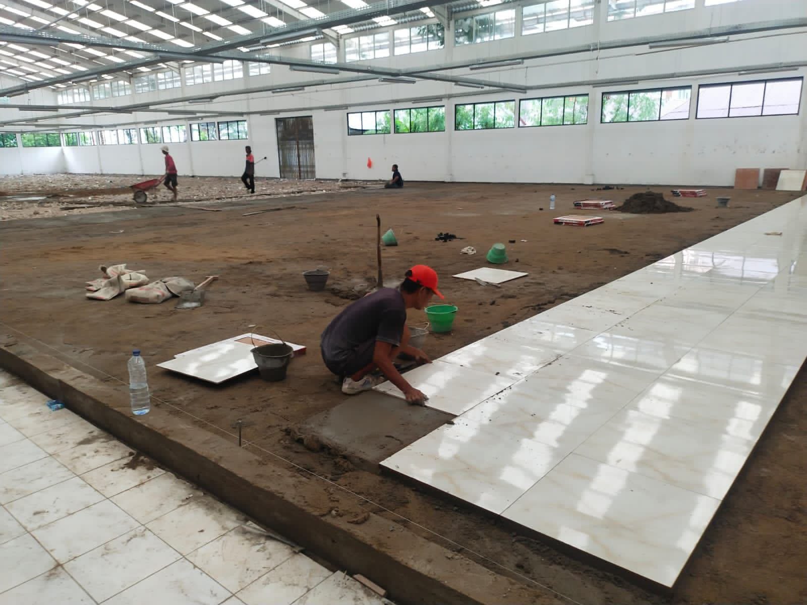 Pasar Rakyat Mentaya Mulai Dikeramik