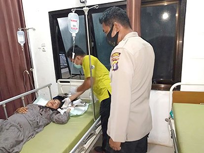CELAKA kecelakaan di Jalan Tjilik Riwut kilometer 31 Desa Cempaka Mulia Barat