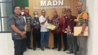 MELAPOR: Koalisi Organisasi Masyarakat Dayak Kalimantan Tengah (Kalteng) saat melaporkan TBBR ke MADN di Jakarta, beberapa waktu lalu. (IST/RADAR SAMPIT)
