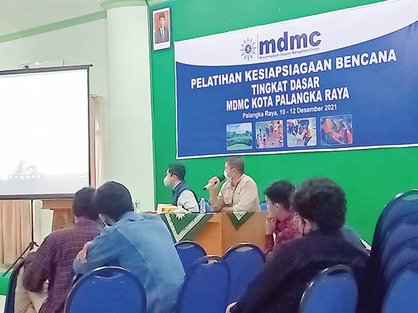calon relawan Muhammadiyah Disaster Manajemen Center (MDMC) Kota Palangka Raya antusias mengikuti pelatihan