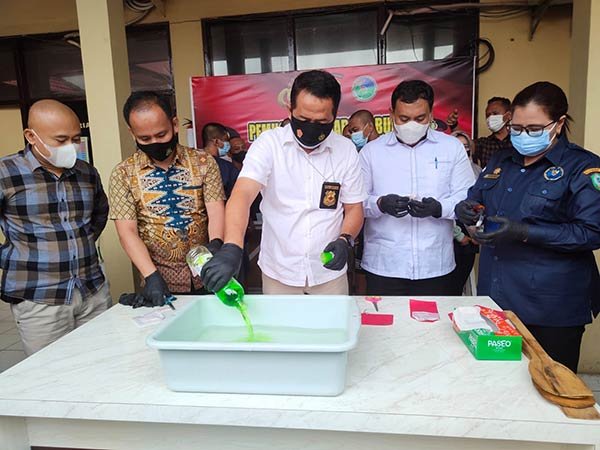 PEMUSNAHAN-NARKOBA Satres Narkoba Polres Kotim berupaya mencegah pesta narkoba yang kemungkinan bisa dilakukan saat malam pergantian tahun