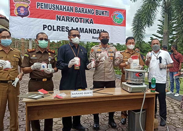 Narkotika jenis sabu senilai Rp 3 miliar dimusnahkan