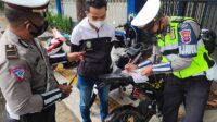 penertiban sepeda motor berknalpot brong (racing).