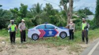 Lokasi Rawan Laka Dipasangi Replika Mobil Satlantas