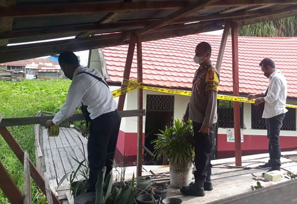 Ambruknya bangunan SDN 14 Palangka Raya menjadi perhatian khusus aparat kepolisian
