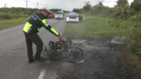 Puskesmas Tangkiling,Motor Terbakar