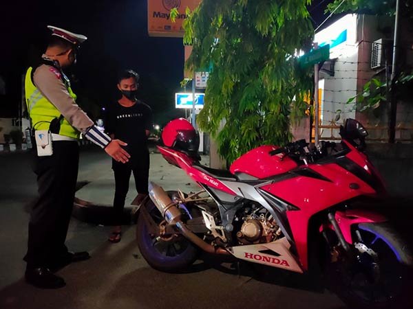 MOTOR-KNALPOT-BRONG Polisi Amankan Puluhan Kendaraan Meresahkan