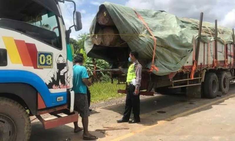 Truk Angkut Kayu Log,Bupati Katingan