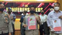 Polres Kotim akhirnya menggelar rilis perkara penipuan jual-beli lapak pasar dengan tersangka AS