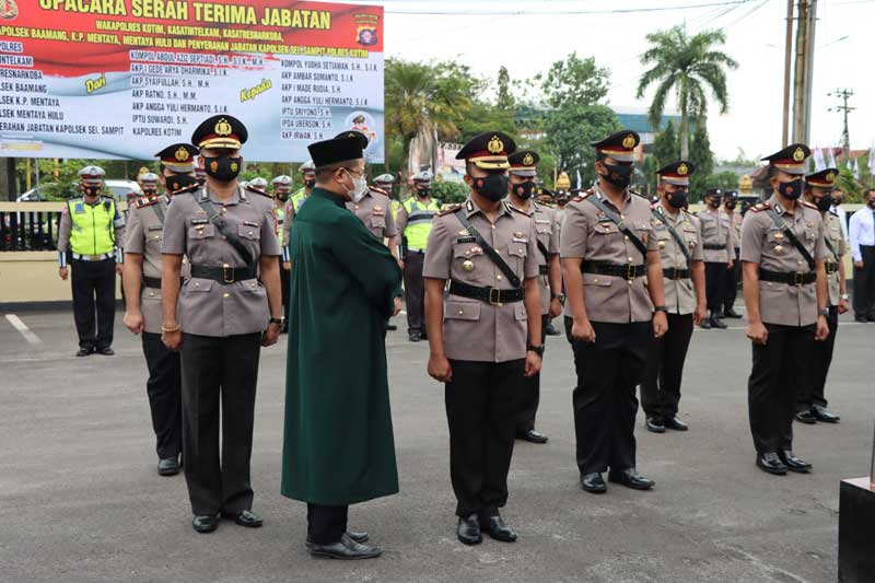 Polres Kotim Mutasi Besar-besaran Jabatan Perwira