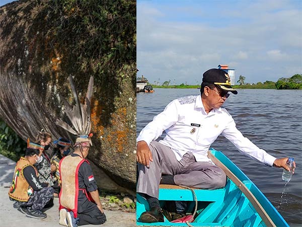 Gubernur Kalimantan Tengah Sugianto Sabran mengumpulkan tanah dan air dari seluruh kabupaten/kota se-Kalteng