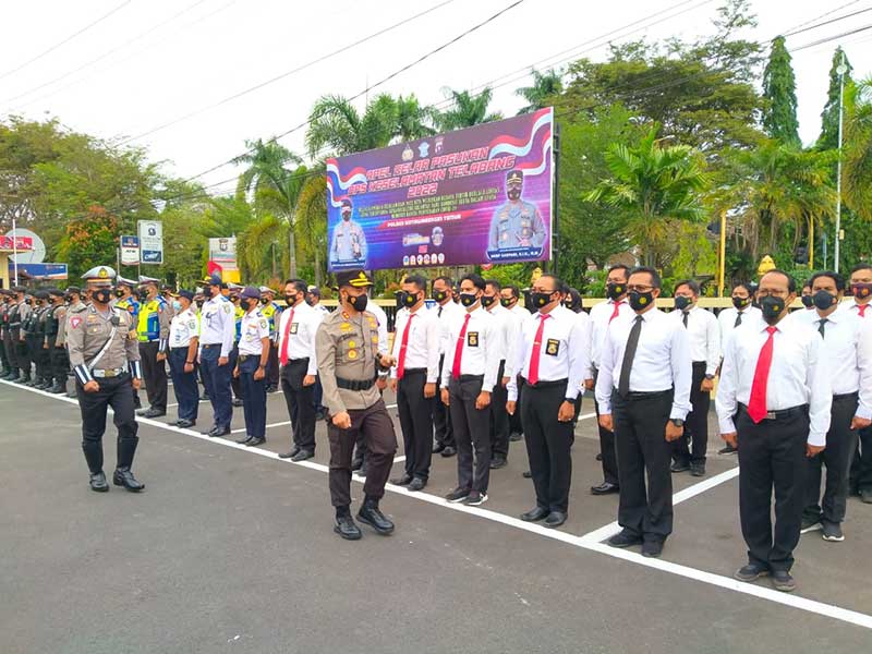 Polres Kotim menggelar apel pasukan Operasi telabang 2022