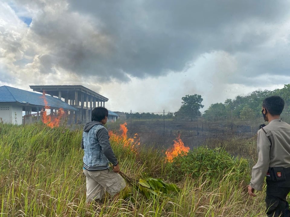 Kebakaran Lahan,Kelurahan Sabaru