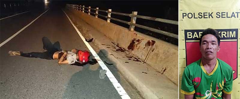 BACOK penusukan,Kasus penusukan yang terjadi di jembatan Pal 1 Desa Anjir