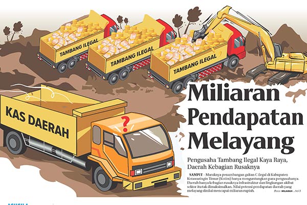 galian c ilegal,Maraknya penambangan galian C ilegal di Kabupaten Kotawaringin Timur (Kotim) hanya menguntungkan para pengusahanya
