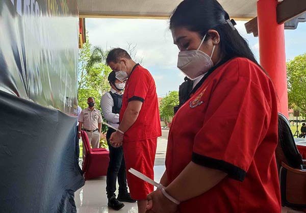 INVESTASI-BODONG Pasangan suami istri asal Jakarta diringkus tim Direktorat Kriminal Khusus Polda Kalteng lantaran tersandung kasus investasi ilegal