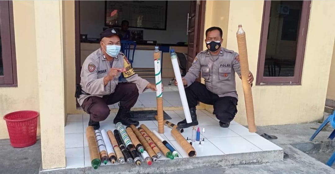 polisi sita meriam spiritus