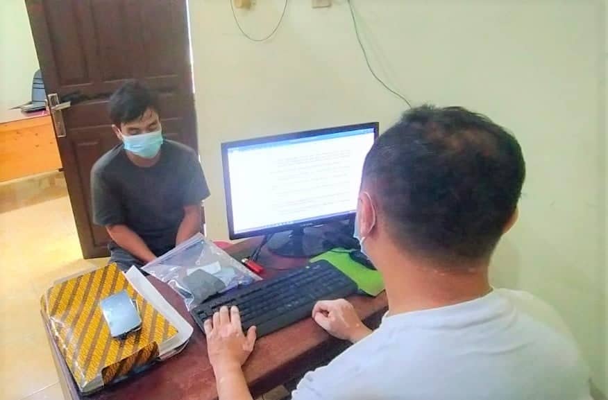 Membawa Narkotika Jenis Sabu,Samapta Polda Kalteng