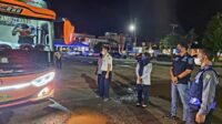 Tepat H-7 Lebaran 1443 seluruh bus angkutan penumpang dilakukan pemeriksaan ramp check di Terminal Patih Rumbih