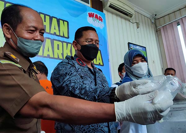 Badan Narkotika Nasional Provinsi Kalteng memusnahkan narkotika jenis sabu sebanyak 282 gram