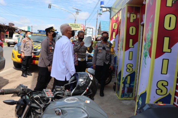 Polda Kalteng,Tim Wasops Polda Sidak Pos Pengamanan Lebaran