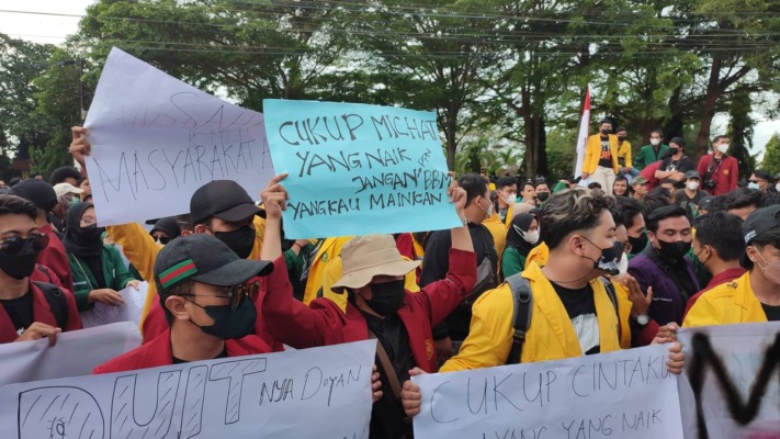 Kapolda Kalteng,Unjuk Rasa Mahasiswa