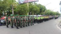 Pasukan tentara dikerahkan untuk mengamankan malam takbiran Idulfitri 1443 Hijriah di Kota Palangka Raya