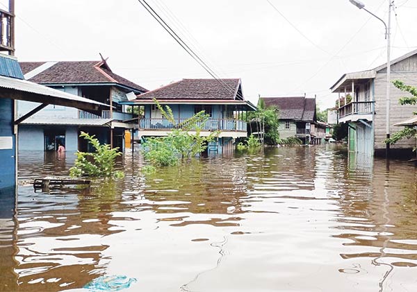 Sejumlah rumah di Kelurahan Beriwit, Kecamatan Murung, Kabupaten Murung Raya