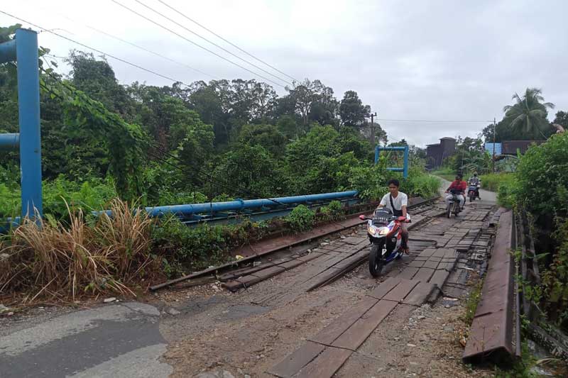 Jembatan baru Karungen yang terletak di Jalan Perintis