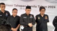 Komisioner KPU Kalteng, ketika memaparkan penambahan daftar pemilih lanjutan, kemarin.