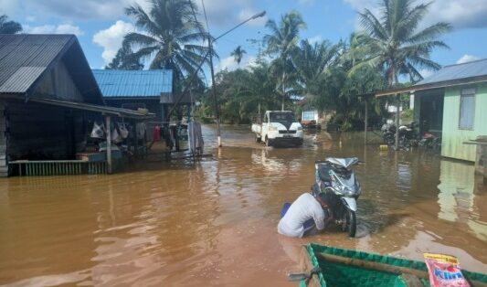 banjir di Kelurahan Pangkut