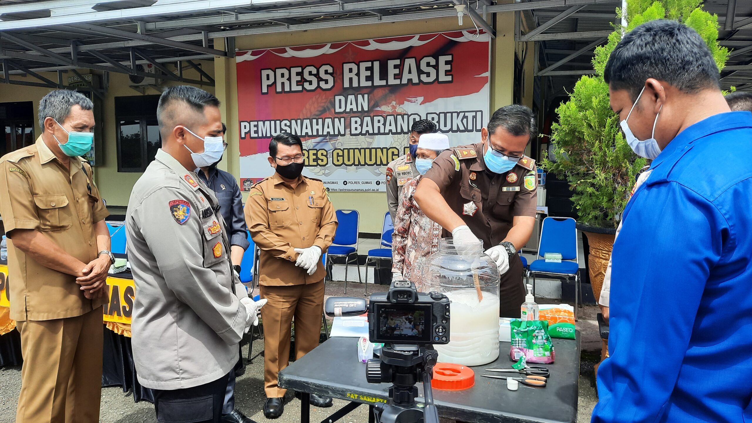 Polres Gunung Mas,Pemusnahan sabu,narkoba,sabu,alat sabu,efek sabu