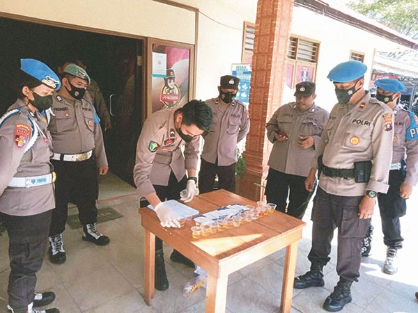 tes urine polres pulpis