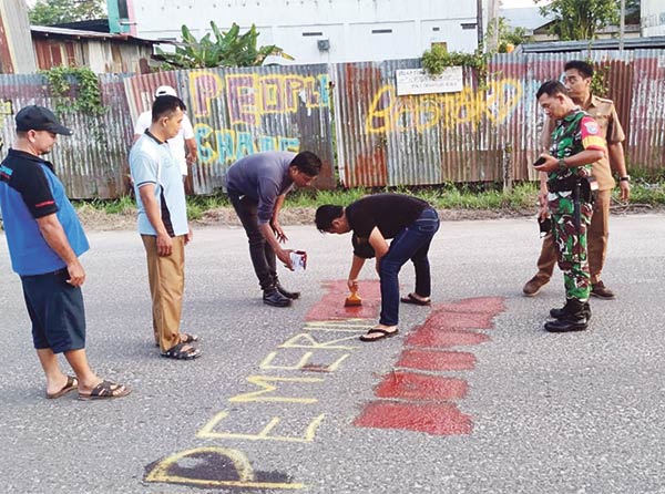 vandalisme jalanan sampit