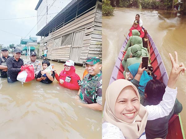 salurkan bantuan banjir