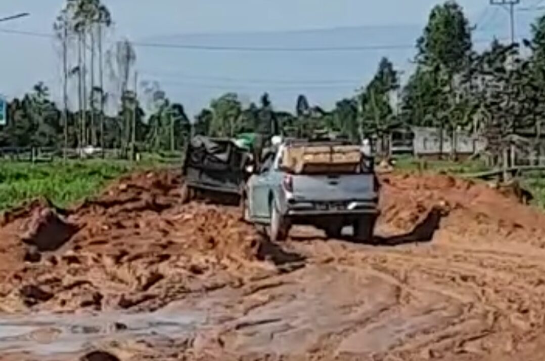 Kondisi terkini Jalan Ahmad Shaleh kilometer 6