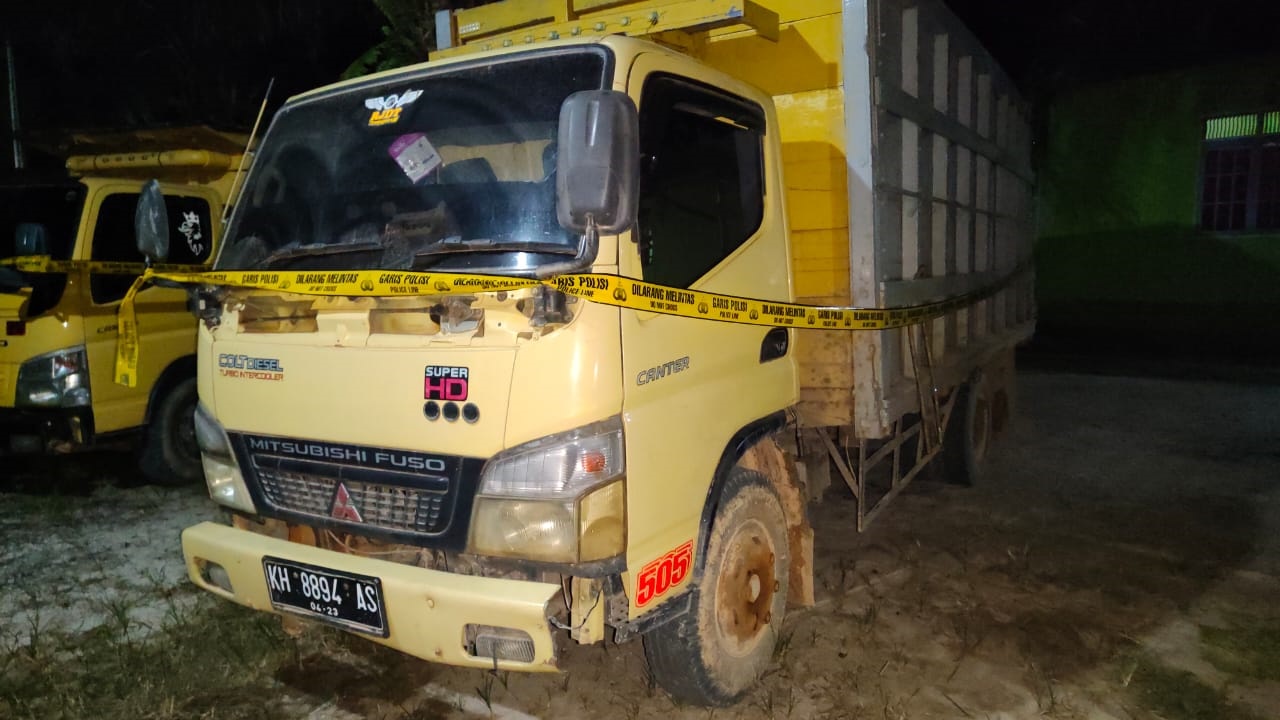 truk bawa kayu ilegal