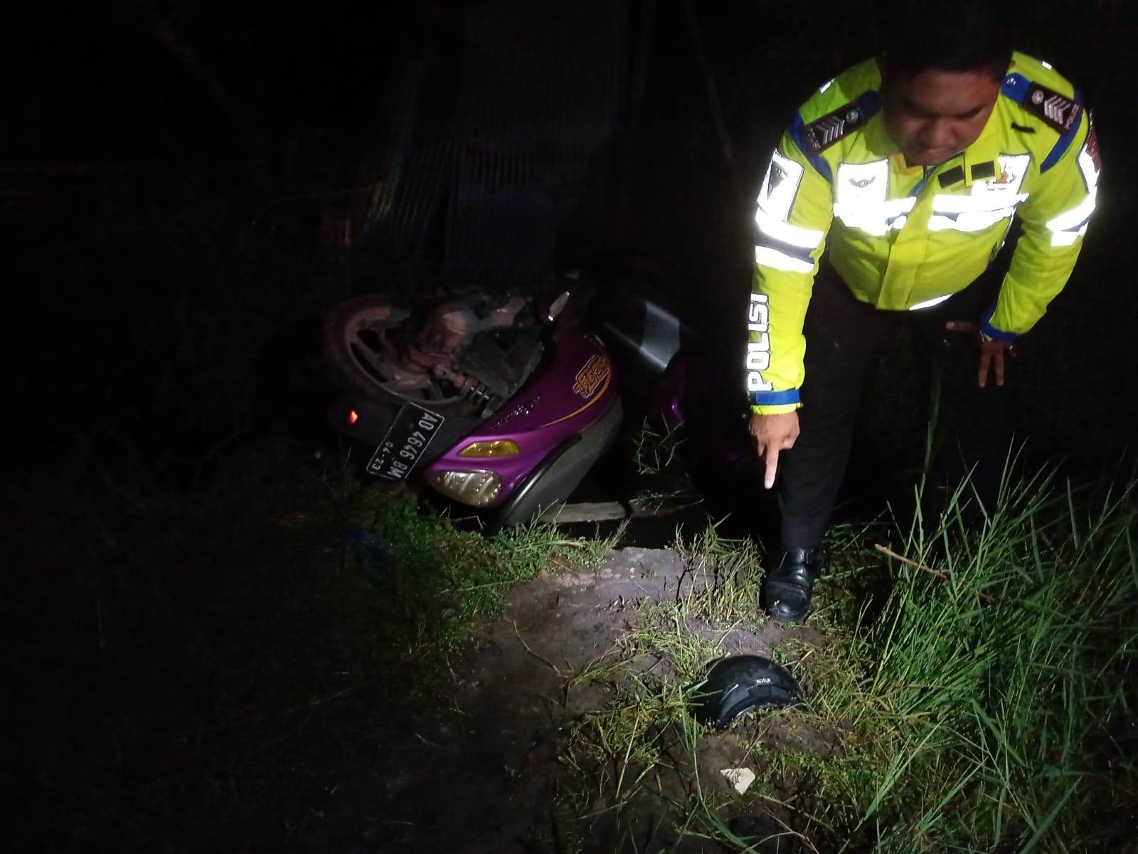 kecelakaan di palangkaraya,kecelakaan tunggal