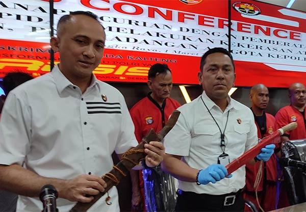 barang bukti pengadangan polisi