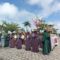 MERIAH: Suasana pawai tarhib menyambut Ramadan 1444 hijriah yang diikuti ribuan peserta, di Taman Kota Kuala Kurun, Sabtu (18/3).